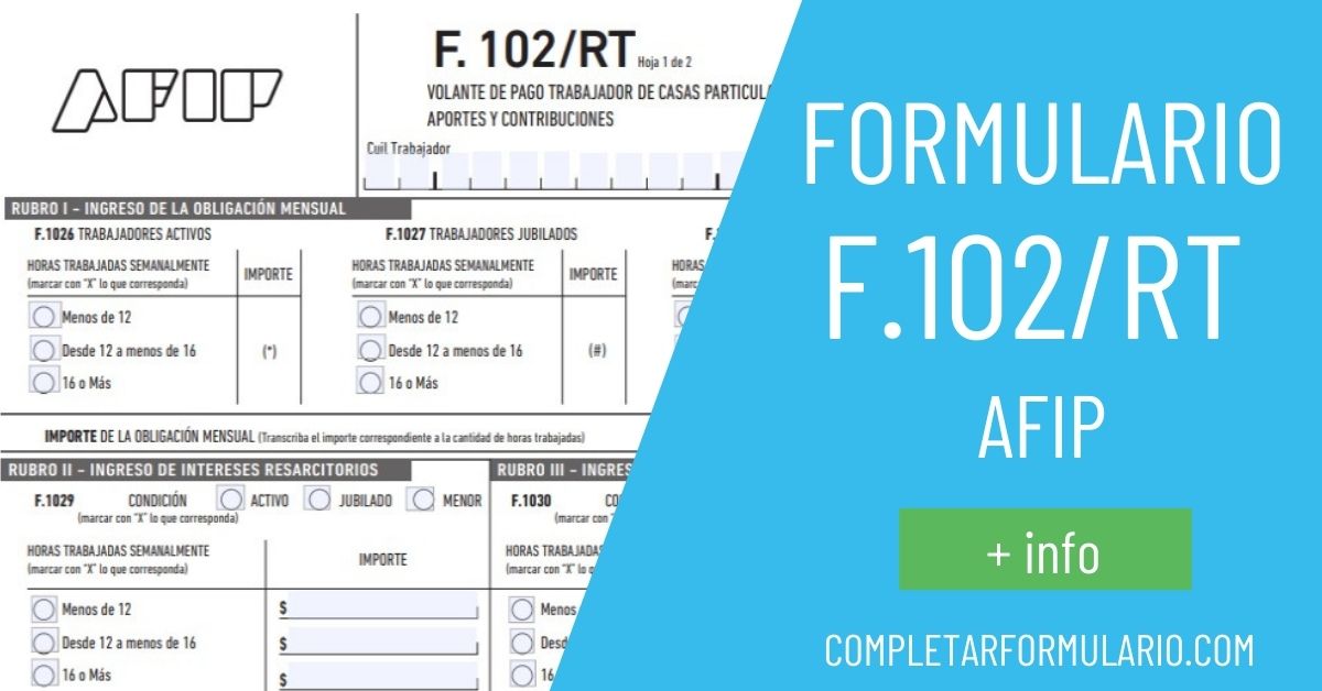 formulario 102 afip